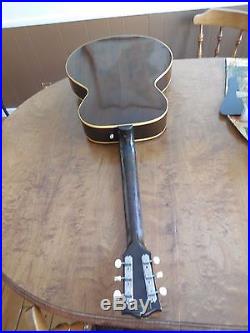 1940s-50s Gibson ES-125 Guitar Sunburst Rare Archtop Flat Back Brown HS Case