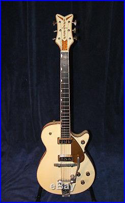 1956 Vintage GRETSCH White Penguin Guitar Rare Duo Jet poodle case fixed bigsby