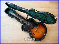 1958 Gibson ES-225T Vintage Hollowbody Electric Guitar Sunburst P-90 withhc, ES330