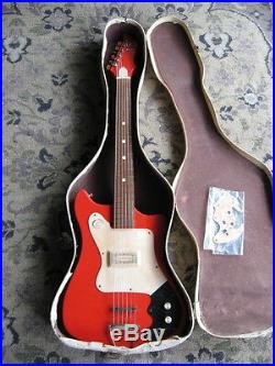 1960s Kay Vanguard electric guitar vintage USA harmony RED FINISH! Rosewood