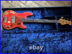 1961 Fender Precision Bass In Fiesta Red Finish With Original Hardshell Case