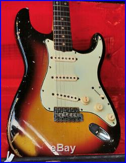 1963 Fender Stratocaster Sunburst with Black Tolex Case & CITES