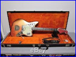 1965 Fender Jaguar Guitar Candy Apple Red L-Series Matching Headstock Case