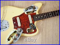 1965 Fender Jaguar Vintage Offset Electric Guitar Olympic White 100% Original