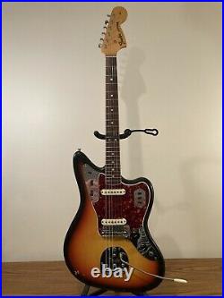 1965 Vintage Fender Jaguar All Original Sunburst withOriginal Manual Tremolo Bar