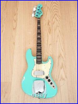 1966 Fender Jazz Bass Vintage Electric Bass Guitar Seafoam Green with Case