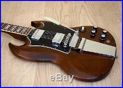 1969 Gibson SG Standard Vintage Electric Guitar Walnut with T Tops Maestro Vibrola