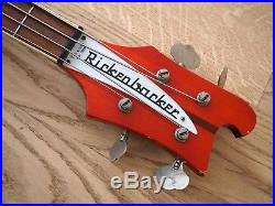 1974 Rickenbacker 4001 Vintage Electric Bass Guitar Burgundyglo with Case, 4003