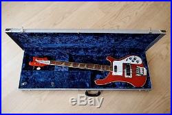 1974 Rickenbacker 4001 Vintage Electric Bass Guitar Burgundyglo with Case, 4003