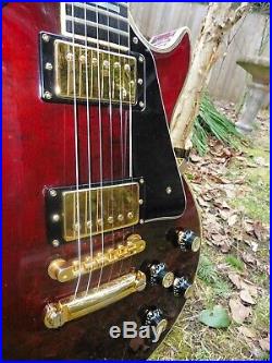 1976 Gibson Les Paul Custom Wine Red All Original w T-tops & OHSC