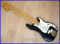 1983 Fender Precision Bass Elite II Vintage Electric Bass Guitar Black Sparkle