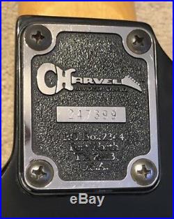 1986 Charvel Model 4 TM Neck SN 247399 Black Guitar