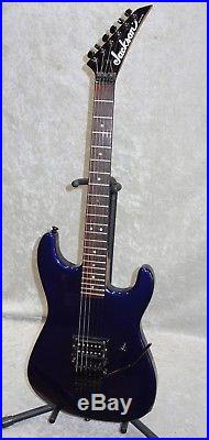 1987 USA Jackson San Dimas electric guitar in Dark Blue Metallic finish with case