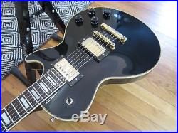 1989 Epiphone Les Paul Custom Black Beauty with Hard Case First Year Production