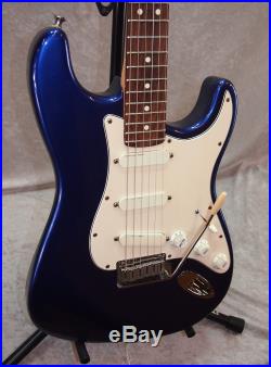 1989 USA Fender Strat Stratocaster Plus guitar in candy blue finish