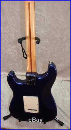 1989 USA Fender Strat Stratocaster Plus guitar in candy blue finish