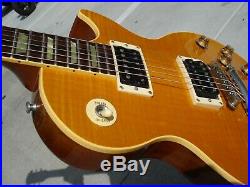 1992 Gibson Les Paul Classic Plus Trans Amber Flametop Neck Standard 60's Neck