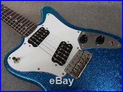 1996-1997 Fender Squier Super Sonic Blue Sparkle Electric Guitar Made in Japan