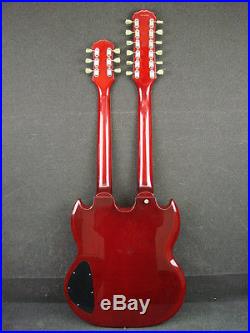 1997 Epiphone G-1275 Double Neck Electric Guitar Cherry Red with Case G1275