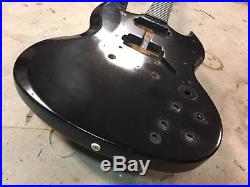 2000 Gibson SG Gothic Blacked Electric Guitar Husk Repaired Neck Project