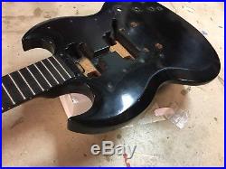 2000 Gibson SG Gothic Blacked Electric Guitar Husk Repaired Neck Project