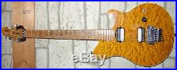 2000 Music Man Axis Transparent Gold Body & Matching Headstock Quilt Maple Top