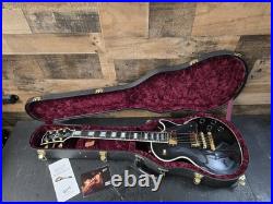 2005 Gibson Custom Shop Les Paul Custom Electric Guitar Ebony With OHSC 9.6 Lb