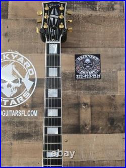 2005 Gibson Custom Shop Les Paul Custom Electric Guitar Ebony With OHSC 9.6 Lb