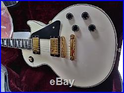 2006 Gibson Les Paul Custom Ebony Alpine White Guitar