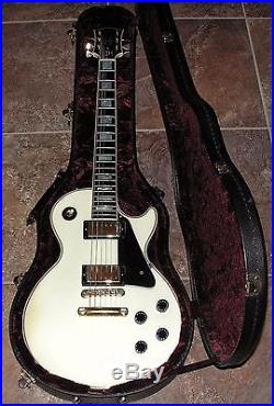 2006 Gibson Les Paul Custom White Guitar With Hard Case