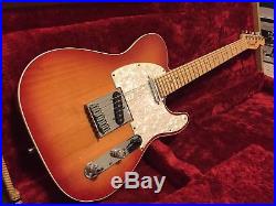 2007 Fender American Deluxe Telecaster Cherry Sunburst NEAR MINT with Tweed Case