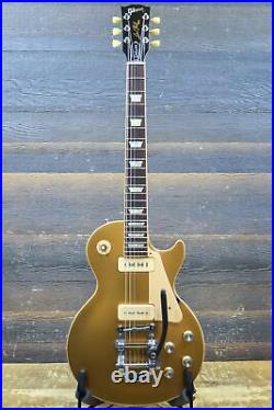 2011 Gibson Les Paul Deluxe Gold Top Lollar Pickups & Bigsby El. Guitar withCase