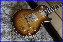 2014 Gibson Les Paul Honey Standard AAAA premium plus Sick Flame Top Alert