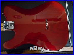 2014 fender american standard telecaster transparent red with hard case
