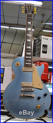 2015 Gibson USA Les Paul Deluxe 100th Anniversary Electric Guitar Pelham Blue