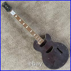 4 String Bass Semi Finished Project, Mahogany Body, Rosewood Fingerboard Neck