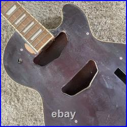 4 String Bass Semi Finished Project, Mahogany Body, Rosewood Fingerboard Neck