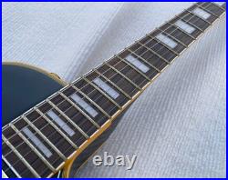 6 String Electric Guitar Glossy Black Finish Solid Body Bone Nut H-H-H Pickups
