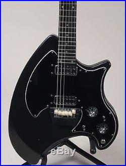70's Black Ovation 1251 Breadwinner Electric Guitar with Gig Bag