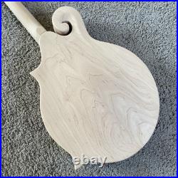 8 String Unfinished DIY Mandolin, Spruce Top Body, Maple Neck, 24 Frets