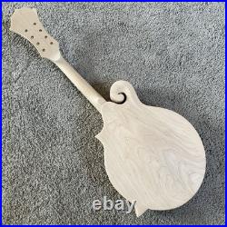 8 String Unfinished DIY Mandolin, Spruce Top Body, Maple Neck, 24 Frets