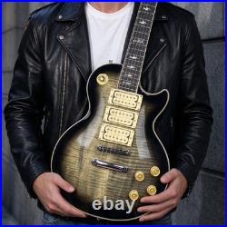 Ace Frehley Budokan Les Paul electric guitar, Transparent Black Flame Maple Top