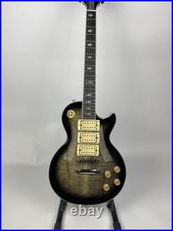 Ace Frehley Budokan Les Paul electric guitar, Transparent Black Flame Maple Top