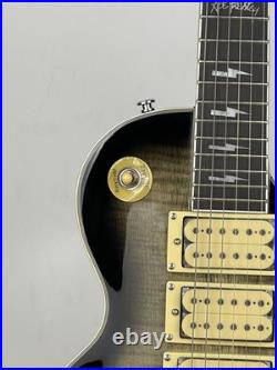 Ace Frehley Budokan Les Paul electric guitar, Transparent Black Flame Maple Top