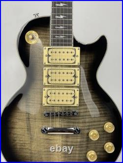 Ace Frehley Budokan Les Paul electric guitar, Transparent Black Flame Maple Top