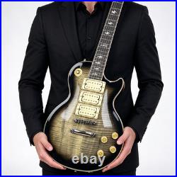 Ace Frehley Budokan Les Paul electric guitar, Transparent Black Flame Maple Top