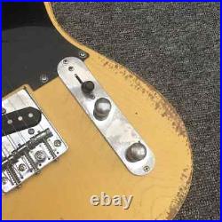 Ash yellow used electric guitar, real photos, customizable wholesale and retail