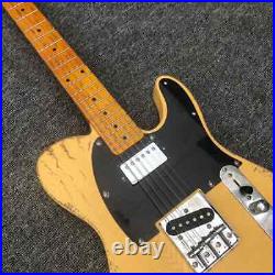 Ash yellow used electric guitar, real photos, customizable wholesale and retail