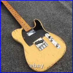 Ash yellow used electric guitar, real photos, customizable wholesale and retail