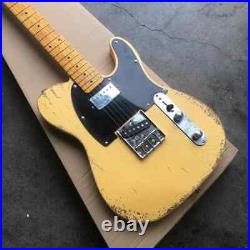 Ash yellow used electric guitar, real photos, customizable wholesale and retail